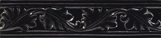 Ceramiche Grazia Formae Foliage dekor Ebony 6,5×26 cm