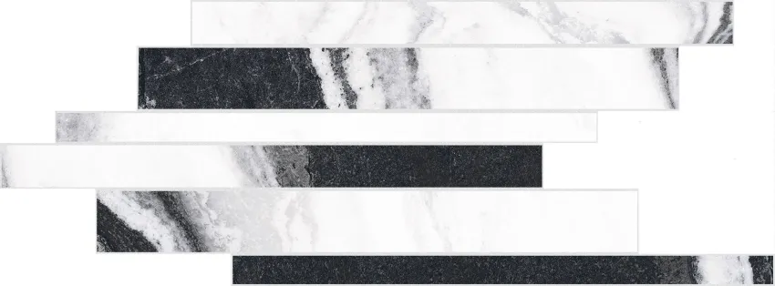 B&W Marble Wave Mat Lis.Sf 21X40