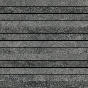 Iris Diesel Hard Leather Slate Mosaico Listello 30X30 Naturale