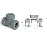 Trójnik PB 22 mm prosty - 2