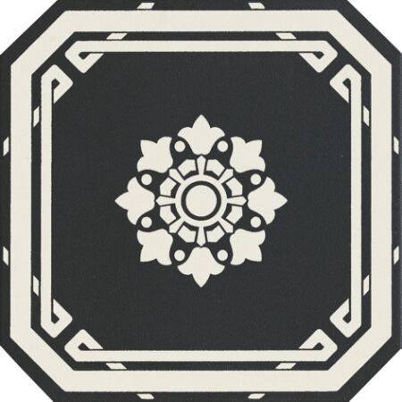 Ceramiche Grazia Old England Ottagono Black Dover 20×20 cm