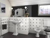 Ceramiche Grazia Vintage Tozzetto 3X3 Black T7 - 2