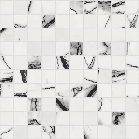 B&W Marble Breach Hglo Mosaico 3X3