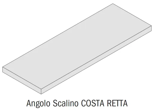 FMG Pietre Limestone Maxfine Angolo Scalino Costa Retta Test/Test Płytka 120X35