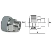Złączka GZ mosiężna 40x1-1/4