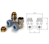 Zestaw podłączeniowy grzejnika kątowy rozstaw 50mm - 2