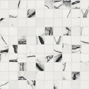 B&W Marble Breach Mat Mosaico 3X3