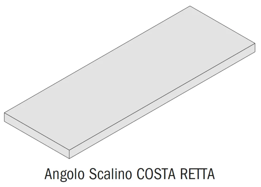 FMG Marmi Maxfine Angolo Scalino Costa Retta Levigato Test/Test Płytka 120X35
