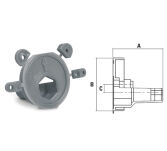 Adapter pod baterie do płyty GK zewnątrz 15/22 - 2