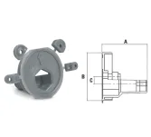 Adapter pod baterie do płyty GK zewnątrz 15/22 - 2