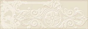 Iris Maiolica Crema Decoro 10X30 Glossy