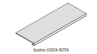FMG Marmi Maxfine Scalino Costa Retta Levigato Test/Test Płytka 120X35